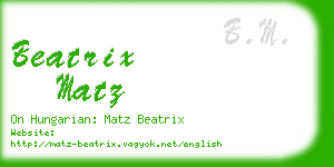 beatrix matz business card